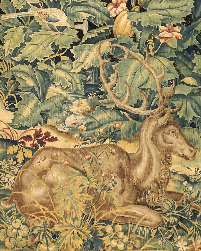 Tapestry: Feuilles de Choux with Stag | MasterArt